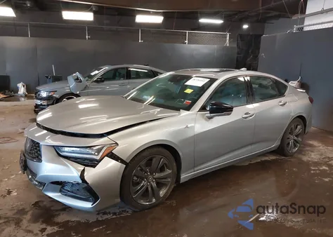 2021 Acura Tlx Tech A из США, поврежденный, VIN 19UUB5F56MA016071